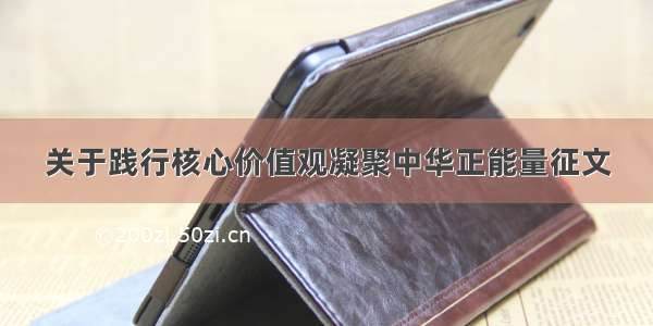 关于践行核心价值观凝聚中华正能量征文