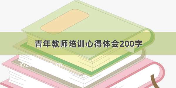 青年教师培训心得体会200字