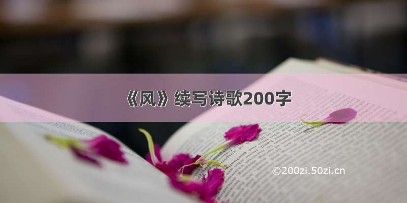 《风》续写诗歌200字