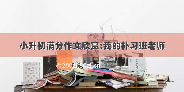 小升初满分作文欣赏:我的补习班老师