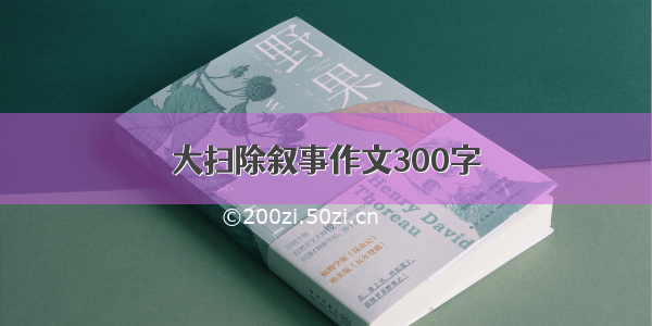 大扫除叙事作文300字