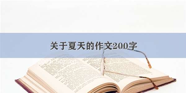 关于夏天的作文200字