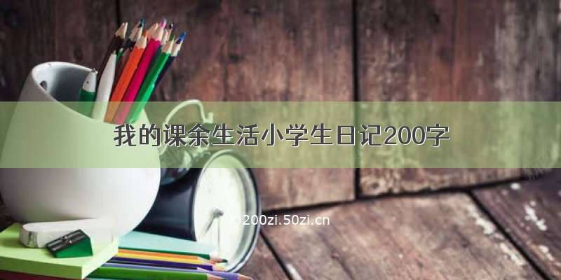 我的课余生活小学生日记200字