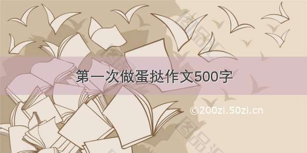 第一次做蛋挞作文500字