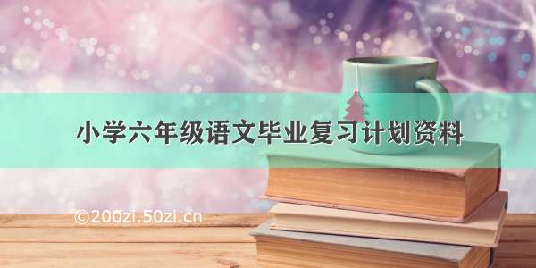 小学六年级语文毕业复习计划资料