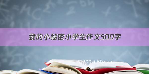 我的小秘密小学生作文500字