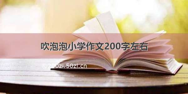 吹泡泡小学作文200字左右