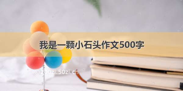 我是一颗小石头作文500字