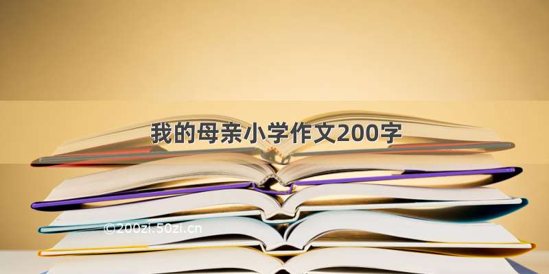 我的母亲小学作文200字