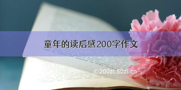 童年的读后感200字作文