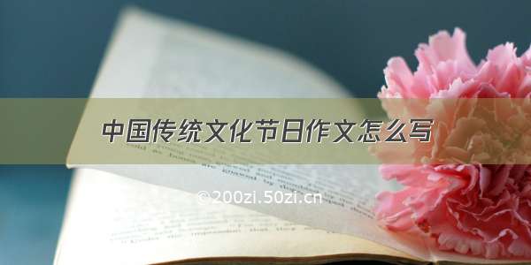 中国传统文化节日作文怎么写
