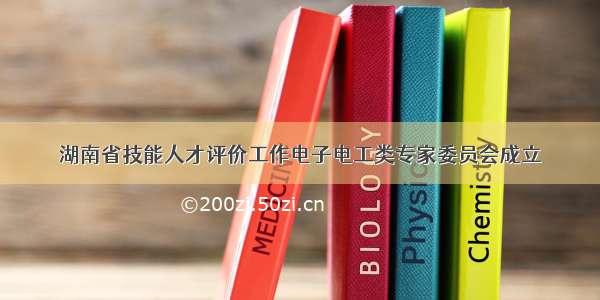 湖南省技能人才评价工作电子电工类专家委员会成立