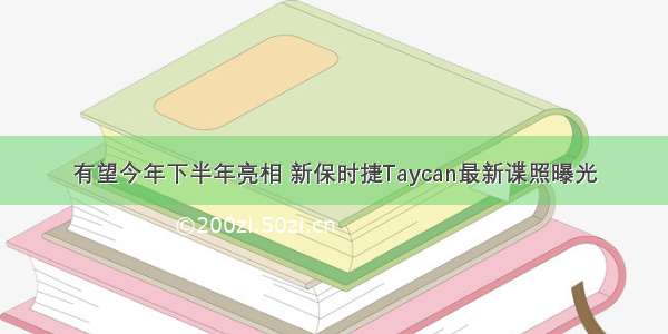 有望今年下半年亮相 新保时捷Taycan最新谍照曝光