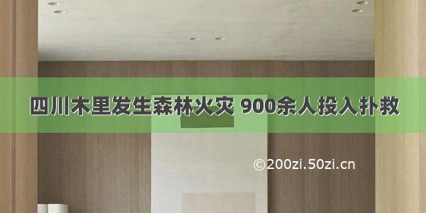 四川木里发生森林火灾 900余人投入扑救