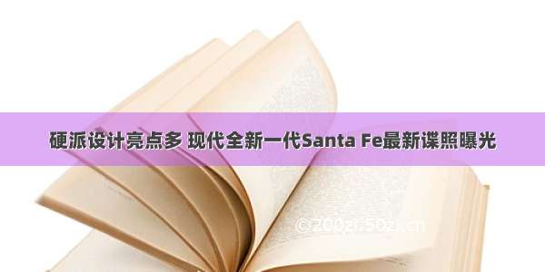 硬派设计亮点多 现代全新一代Santa Fe最新谍照曝光