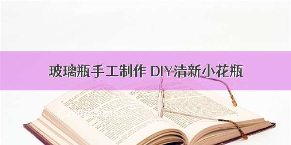 玻璃瓶手工制作 DIY清新小花瓶