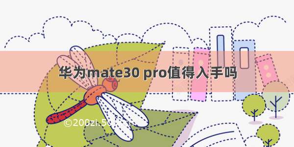 华为mate30 pro值得入手吗