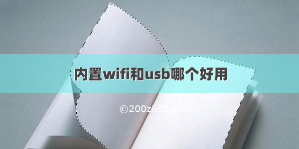 内置wifi和usb哪个好用