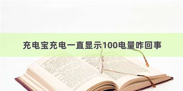 充电宝充电一直显示100电量咋回事