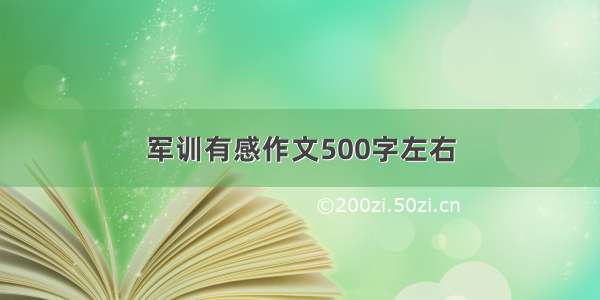 军训有感作文500字左右