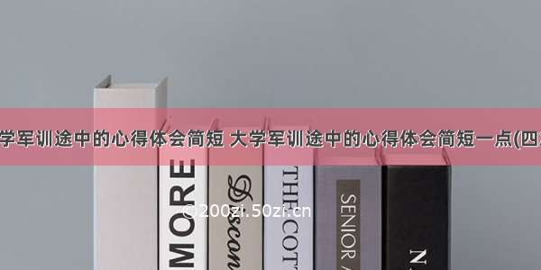 大学军训途中的心得体会简短 大学军训途中的心得体会简短一点(四篇)