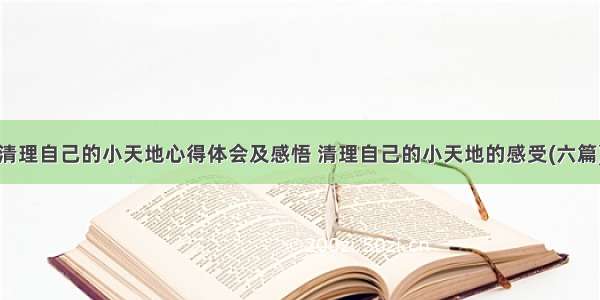 清理自己的小天地心得体会及感悟 清理自己的小天地的感受(六篇)