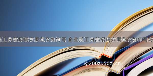 企业员工内部招聘方案范文如何写 企业员工内部招聘方案范文如何写好(二篇)