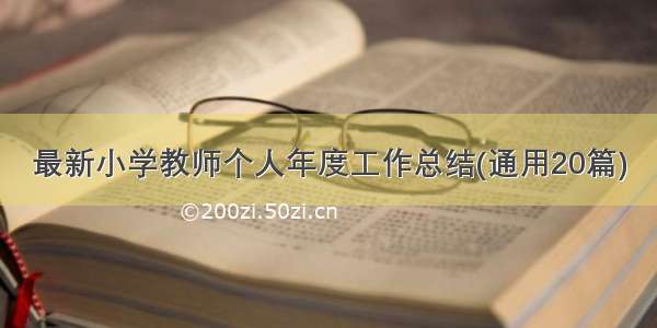 最新小学教师个人年度工作总结(通用20篇)