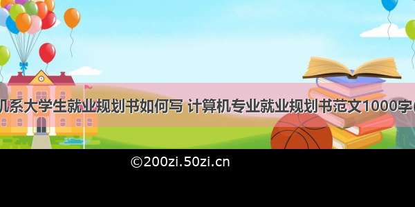 计算机系大学生就业规划书如何写 计算机专业就业规划书范文1000字(三篇)