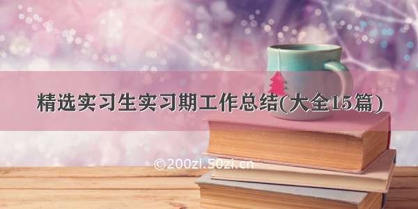 精选实习生实习期工作总结(大全15篇)