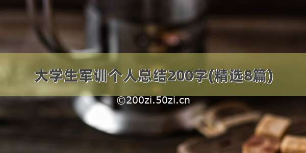 大学生军训个人总结200字(精选8篇)