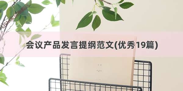 会议产品发言提纲范文(优秀19篇)