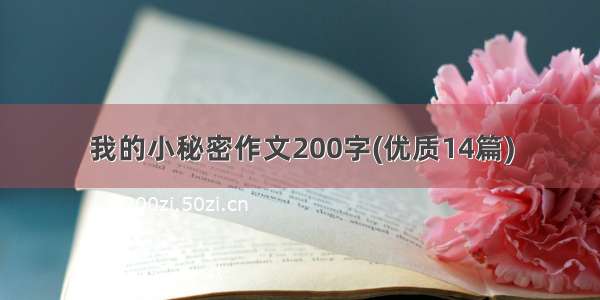 我的小秘密作文200字(优质14篇)