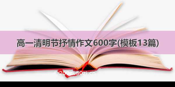 高一清明节抒情作文600字(模板13篇)