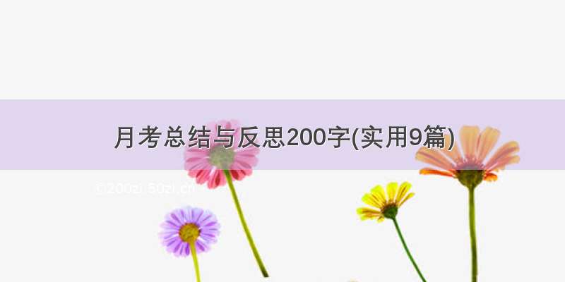 月考总结与反思200字(实用9篇)