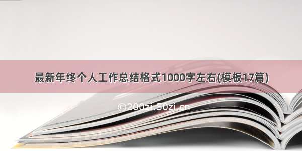 最新年终个人工作总结格式1000字左右(模板17篇)