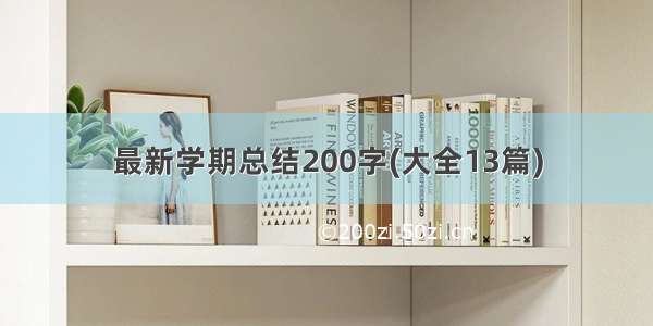 最新学期总结200字(大全13篇)