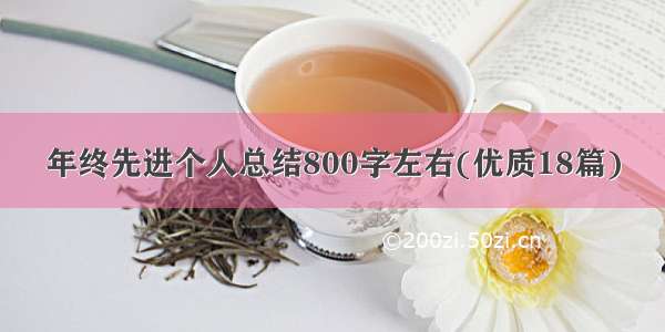 年终先进个人总结800字左右(优质18篇)