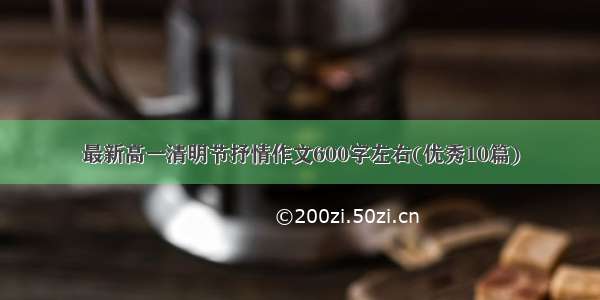 最新高一清明节抒情作文600字左右(优秀10篇)