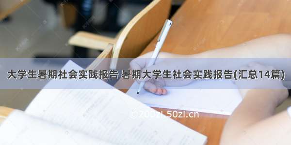 大学生暑期社会实践报告 暑期大学生社会实践报告(汇总14篇)