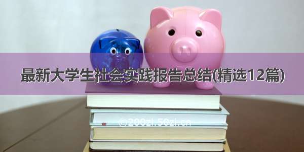 最新大学生社会实践报告总结(精选12篇)