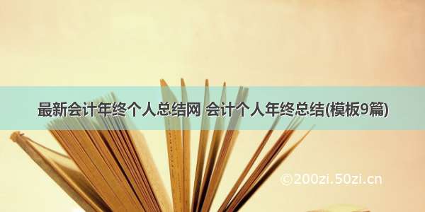 最新会计年终个人总结网 会计个人年终总结(模板9篇)