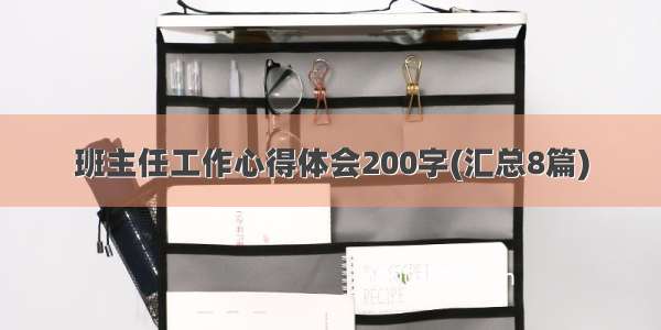 班主任工作心得体会200字(汇总8篇)