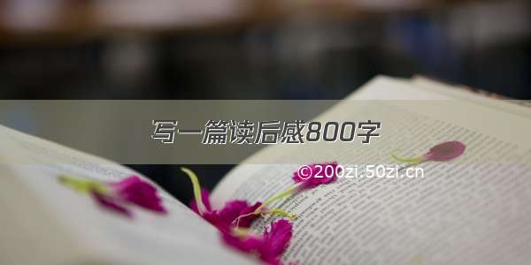 写一篇读后感800字