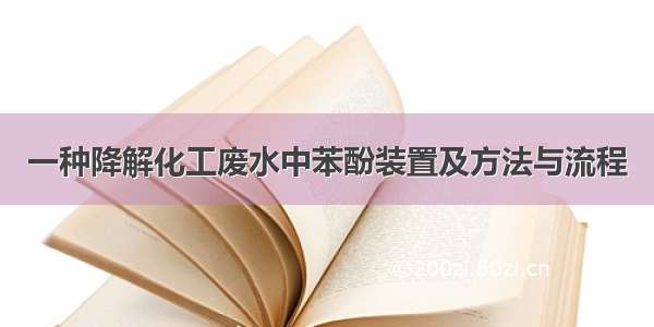 一种降解化工废水中苯酚装置及方法与流程