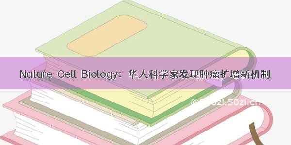 Nature Cell Biology：华人科学家发现肿瘤扩增新机制