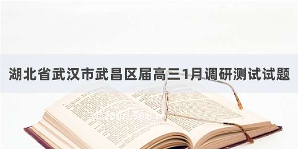 湖北省武汉市武昌区届高三1月调研测试试题