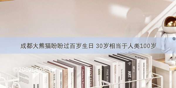 成都大熊猫盼盼过百岁生日 30岁相当于人类100岁