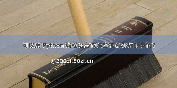 可以用 Python 编程语言做哪些神奇好玩的事情？