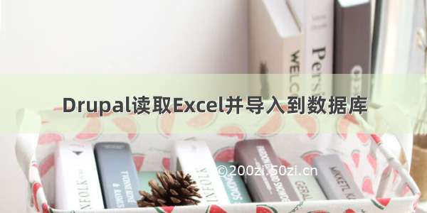 Drupal读取Excel并导入到数据库